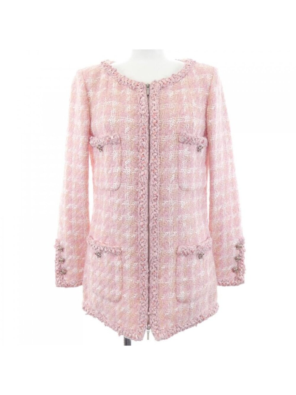 Chanel Collarless Jacket White